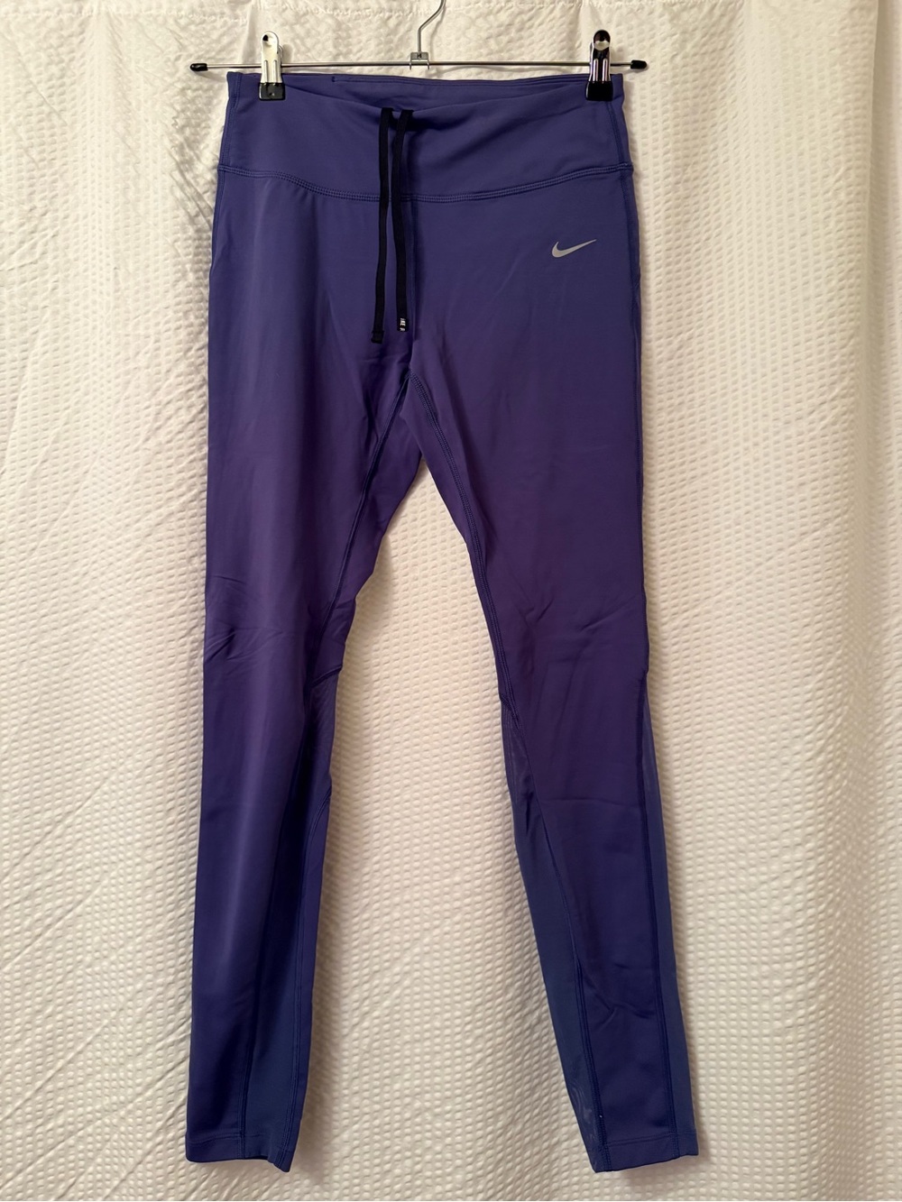 Nike Power Epic Lux Running Leggings Sz M Purple Tights Training Mesh Blue